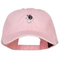 thumbnail image 1 of Border Collie Head Embroidered Washed Cap - Pink OSFM, 1 of 5
