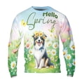 thumbnail image 1 of Border Collie Hello Spring Time Flower Floral Nature All Over Print 3D Sweatshirt Unisex Merch Borders Dog Lovers Gifts Idea - 02031, 1 of 6