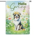 thumbnail image 1 of Border Collie Hello Spring Time Flower Floral Nature House Flag 28x40in Double Sided Borders Dog Lovers Gifts Idea Outdoor Decor - 02031, 1 of 5