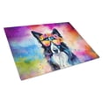 thumbnail image 1 of Border Collie Hippie Dawg Glass Cutting Board Large 12 in x 15 in, 1 of 5