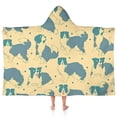 thumbnail image 1 of Border Collie Hooded Bath Towel，50"x30" for Ages 3 To 12 Kids, Quick Dry Lightweight Soft Microfiber Hood Beach Towel Cover Up for Kids, 1 of 7