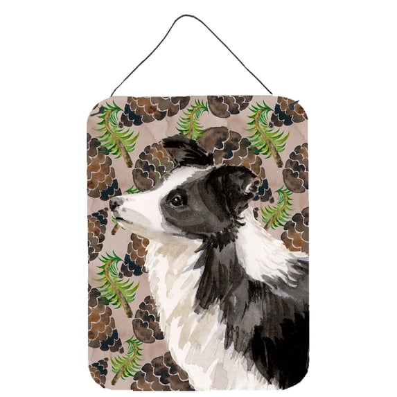 Border Collie Pine Cones Wall or Door Hanging Prints