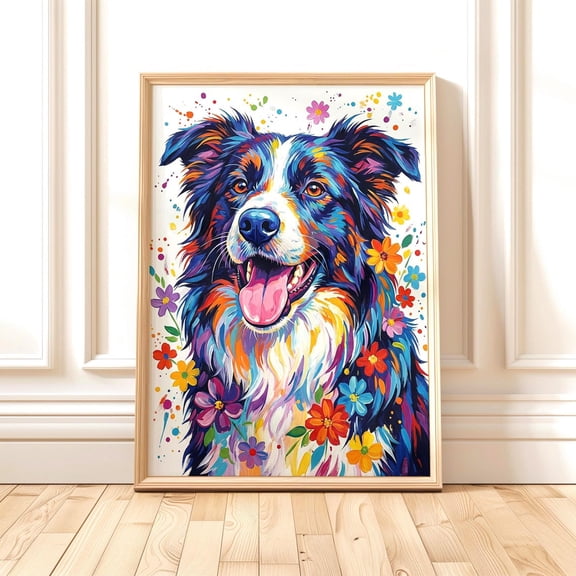 Border Collie Pop Art Dog Wall Art Home Decor