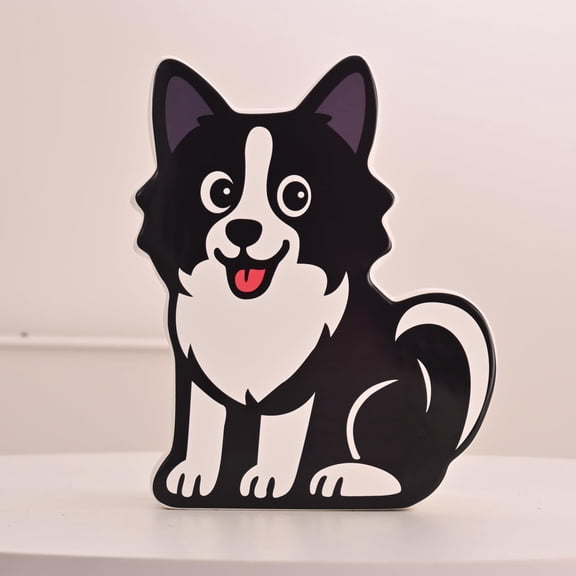 Border Collie Puppy Piggy Bank for Adults Must Break to Open,Ceramic Dog Money Bank,Alcancias De Dinero para Adultos,Coin Bank,Money Jar,Girls Piggy Bank Boys,Modren Home Decor Living Room