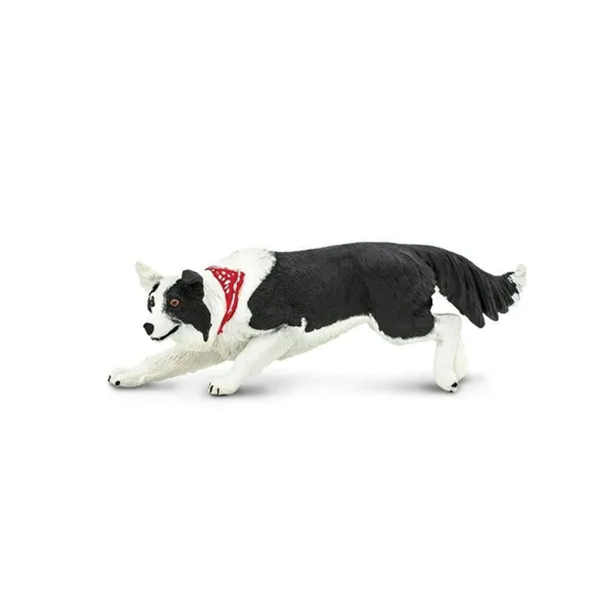 Hand-Painted Black and White Border Collie Figurine - 5 inches