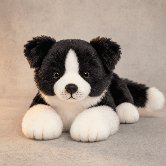 Border Collie Shep Plush Puppy Dog Stuffed Animal 13 Inch