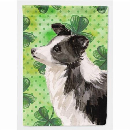 Border Collie St. Patricks Garden Flag