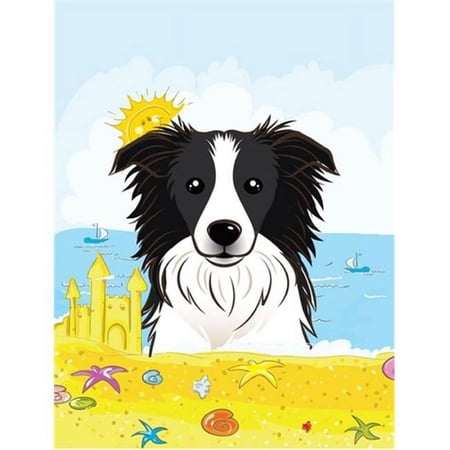 Border Collie Summer Beach Flag Garden