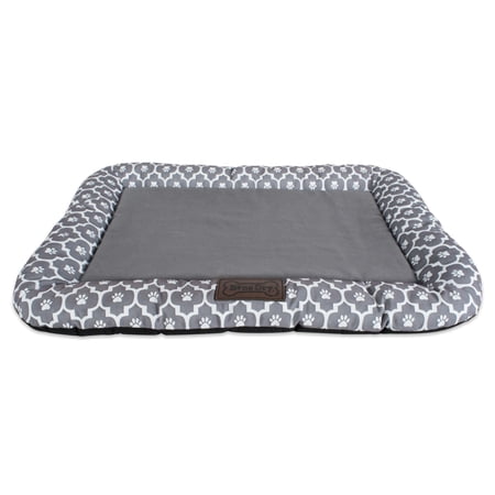 Contemporary Home Living 34" Gray Border Large Rectangular Lattice Cushion