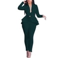thumbnail image 1 of Border Exclusive Supply Source Women's Clothing European And Fashion Ruffles Air Layer Small Suit Casual Suit Womens Overall Snow Pants Two Piece Skirt And Shirt Women Snowsuit Woman Suit Striped Suit, 1 of 4