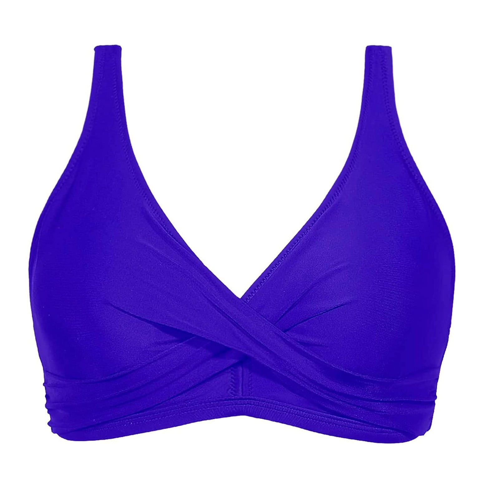 Exclusive Women's Full Coverage Bikini Gathering Swimsuit Top Sports