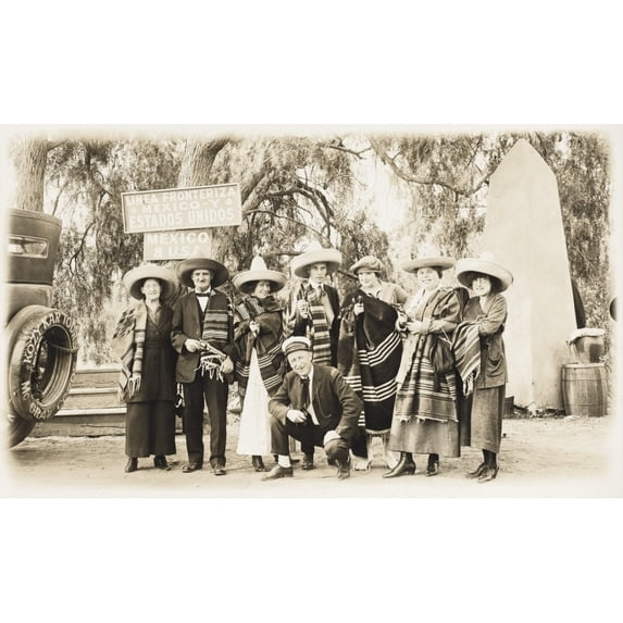 Border Marker Between Mexico And Usa Poster Print By Mary Evans Grenville Collins Postcard Collection