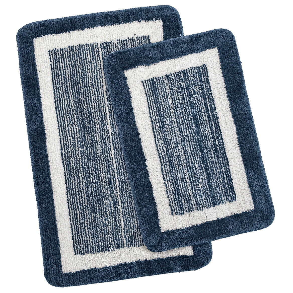 Border Non-Slip Bath Rugs, Set of 2 by OakRidge - Walmart.com