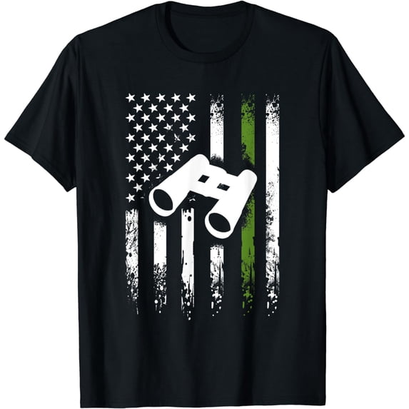Border Patrol US Flag - Thin Green Line Border Patrol T-Shirt