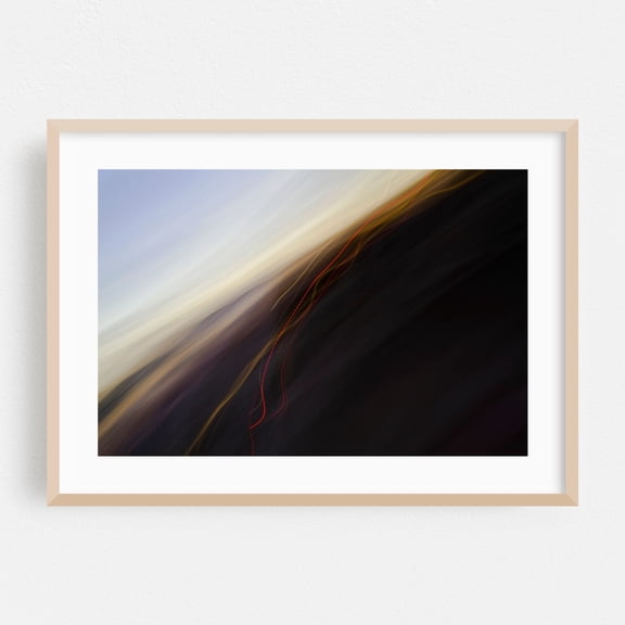 Border - Photography Abstract Modern Art Surrealism Geometric Psychedelic Minimalist Landscape Oak Framed Wall Art Print 5 x 7 inches