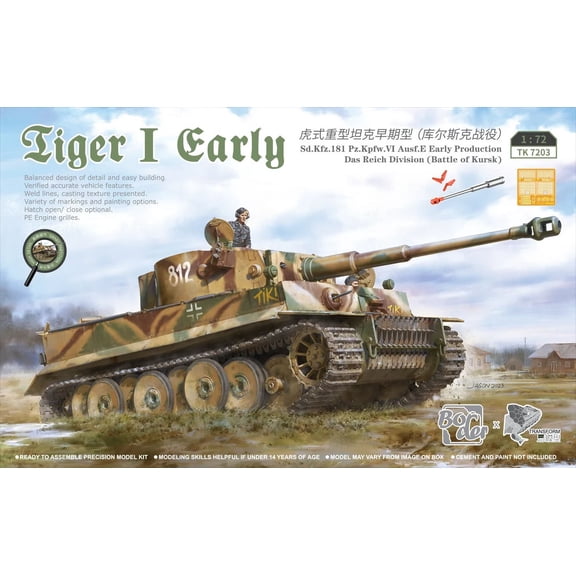 Border TK7203 Tiger I Early Production `TiKi` Das Reich Division 1943 Kurskmodel