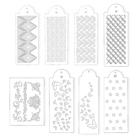 Border Template Flower template Cake decoration template Reusable DIY art and craft templatestyle:style4;