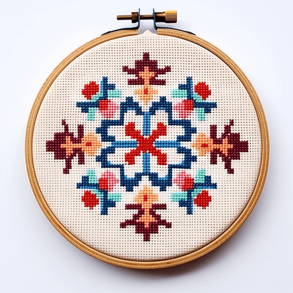 Border Terrie DIY Stamped Cross Stitch Kits for Beginners Easy with Hoop 11CT Needlepoint Embroidery Counted Cross Stitch Kits Art Craft Wall Decoration 30x30cm(2)