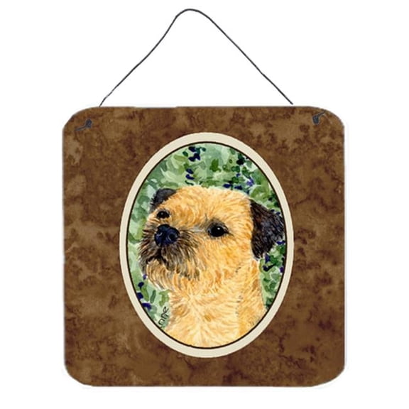 Border Terrier Aluminium Metal Wall Or Door Hanging Prints