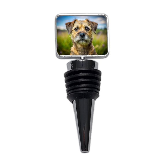 Border Terrier Dog Photo Wine Bottle Stopper Cap Plug