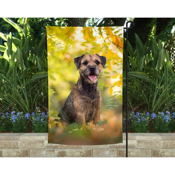 Border Terrier Garden Flag