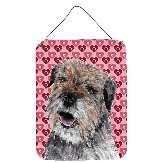 Border Terrier Hearts and Love Wall or Door Hanging Prints