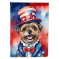 thumbnail image 1 of Border Terrier Patriotic American House Flag 28 in x 40 in, 1 of 7