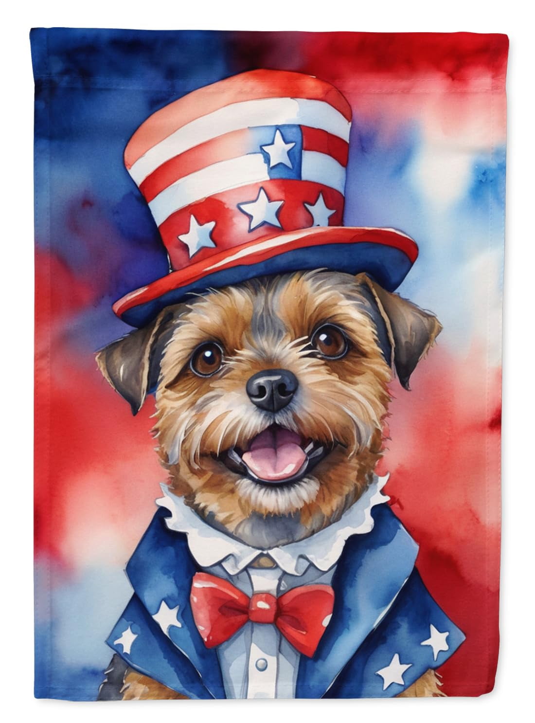 Border Terrier Patriotic Garden Flag 11.25 in x 15.5 in