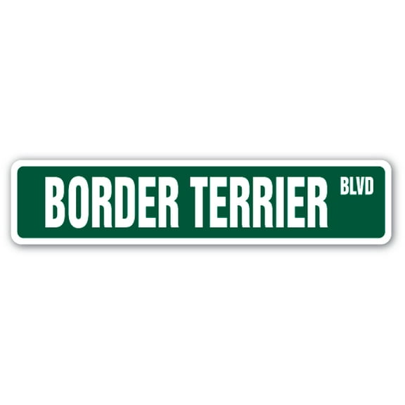 Border Terrier Street [3 Pack] of Vinyl Decal Stickers