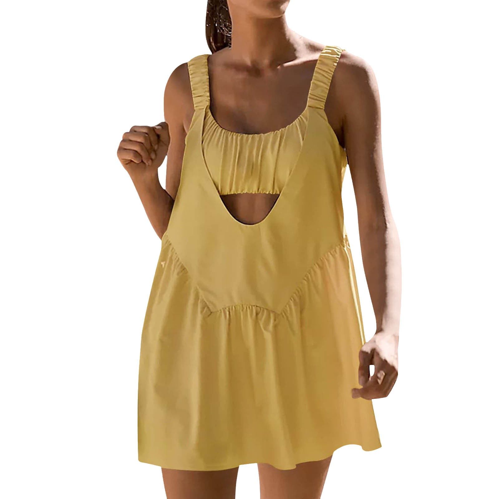 Border Women's Tennis Dresses Casual Summer Dresses Built In Bras Casual Sports Dresses Workouts Stripped Dress Woman Long Sleeve Dress for Women Summer Short Casual Dress Summer Dress Maxi Summer