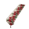 Border Yarn Dyed Jacquard Polyester Christmas Flower Table Flag Bedtail
