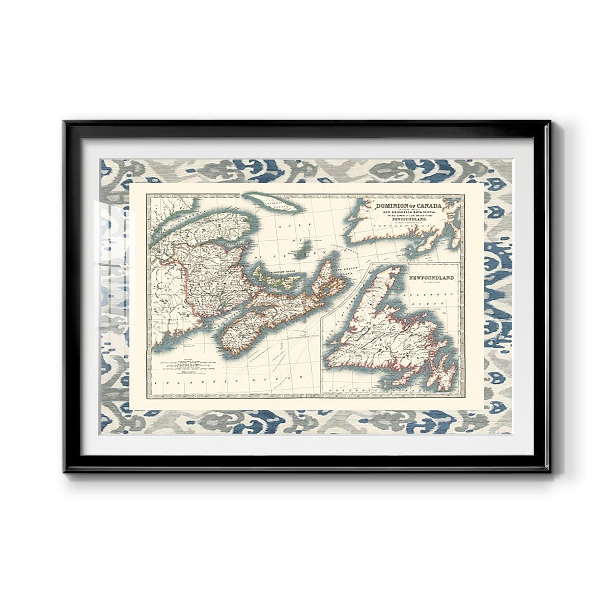 Bordered Map of Canada Premium Framed Print - Ready to Hang