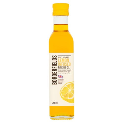 Borderfields Cold Pressed Rapeseed Oil Lemon Infusion 250ml, British Import (Pack of 2)