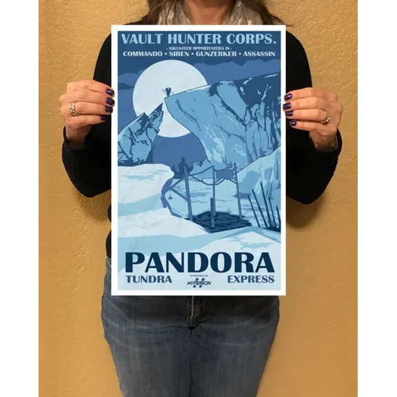 Borderlands 2 Tundra Express Vintage National Park Style Prints Home Decor Paper Poster Print Only