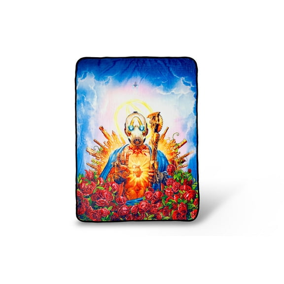 Borderlands 3 Psycho Bandit Cover Art Fleece Throw Blanket | 60 x 45 Inches