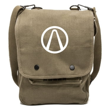 Borderlands Vault Canvas Crossbody Travel Map Bag Case in Olive