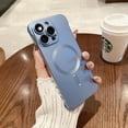 thumbnail image 1 of Borderless Case for iPhone 16 Pro Max, [Compatible with MagSafe] Ultra-Thin Lightweight Frameless Magnetic Shockproof Non Slip Hard PC Phone Cover for iPhone 16 Pro Max, Blue, 1 of 7