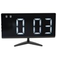 thumbnail image 1 of Borderless TV Shape Alarm Clock LED Display Multifunctional Mirror Clock for Home Office, 1 of 12