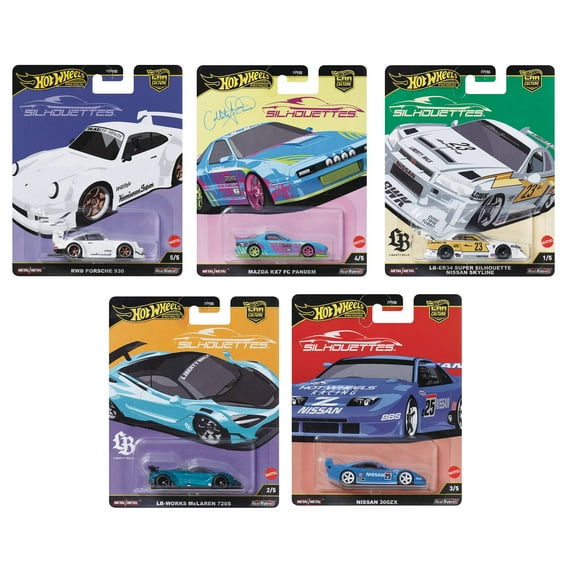 Hot Wheels Premium 2025 Car Culture G Case SILHOUETTES (5 Cars Set)