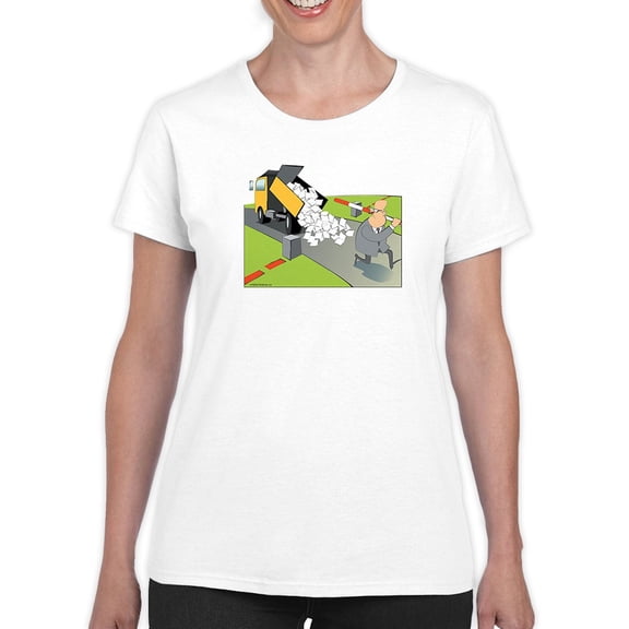 Borderline Paperwork T-Shirt Women -Wilfred Hildonen Designs, Female Medium