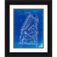 thumbnail image 1 of Borders, Cole 12x14 Black Ornate Wood Framed with Double Matting Museum Art Print Titled - PP226-Faded Blueprint Burroughs Adding Machine Patent Poster, 1 of 4