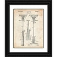 thumbnail image 1 of Borders, Cole 12x14 Black Ornate Wood Framed with Double Matting Museum Art Print Titled - PP382-Vintage Parchment Badminton Racket 1937 Patent Poster, 1 of 4