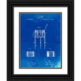 thumbnail image 1 of Borders, Cole 12x14 Black Ornate Wood Framed with Double Matting Museum Art Print Titled - PP732-Faded Blueprint Bemis Marching Snare Drum and Stand Patent Poster, 1 of 4
