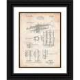 thumbnail image 1 of Borders, Cole 12x14 Black Ornate Wood Framed with Double Matting Museum Art Print Titled - PP141- Vintage Parchment Selmer 1939 Trumpet Patent Poster, 1 of 4