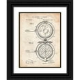 thumbnail image 1 of Borders, Cole 12x14 Black Ornate Wood Framed with Double Matting Museum Art Print Titled - PP209-Vintage Parchment Waffle Iron Patent Poster, 1 of 4