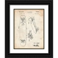 thumbnail image 1 of Borders, Cole 12x14 Black Ornate Wood Framed with Double Matting Museum Art Print Titled - PP492-Vintage Parchment Skateboard Brake Patent Poster, 1 of 4