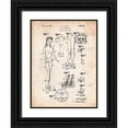 thumbnail image 1 of Borders, Cole 12x14 Black Ornate Wood Framed with Double Matting Museum Art Print Titled - PP512-Vintage Parchment Barbie Doll Original Patent Poster, 1 of 4