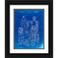thumbnail image 1 of Borders, Cole 12x14 Black Ornate Wood Framed with Double Matting Museum Art Print Titled - PP675-Faded Blueprint The Defenders Toy 1976 Patent Poster, 1 of 4