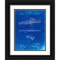 thumbnail image 1 of Borders, Cole 12x14 Black Ornate Wood Framed with Double Matting Museum Art Print Titled - PP820-Faded Blueprint Flute 1908 Patent Poster, 1 of 4