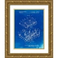 thumbnail image 1 of Borders, Cole 12x14 Gold Ornate Wood Framed with Double Matting Museum Art Print Titled - PP1104-Faded Blueprint Toshiba Cassette Tape Recorder Patent Poster, 1 of 4